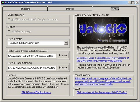 Screenshot of Unlogic Movie Converter